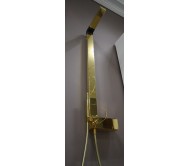Душова стійка HeyJoe IB Rubinetterie (Італія) з ручним та верхнім душем, золото (пошкоджене пакування)