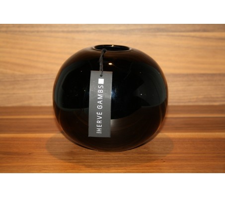 Стеклянная ваза сфера Herve Gambs Sphere черная 13см (Франция)