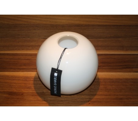 Стеклянная ваза сфера Herve Gambs Sphere белая 13см (Франция)