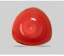 Тарілка трикутна глибока з широким бортом Churchill Stonecast "Berry Red", 24,00 см / 28,40 cl