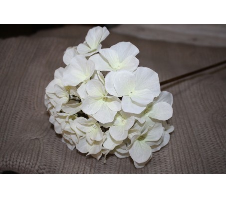 Штучні квіти біла гортензія 90см Herve Gambs (Франція)